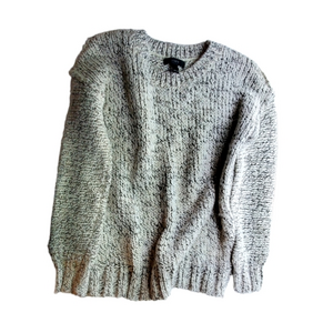 J. Crew Chunky Knit Ivory‎ Gray Cowl Neck Sweater Tops Knit XXS